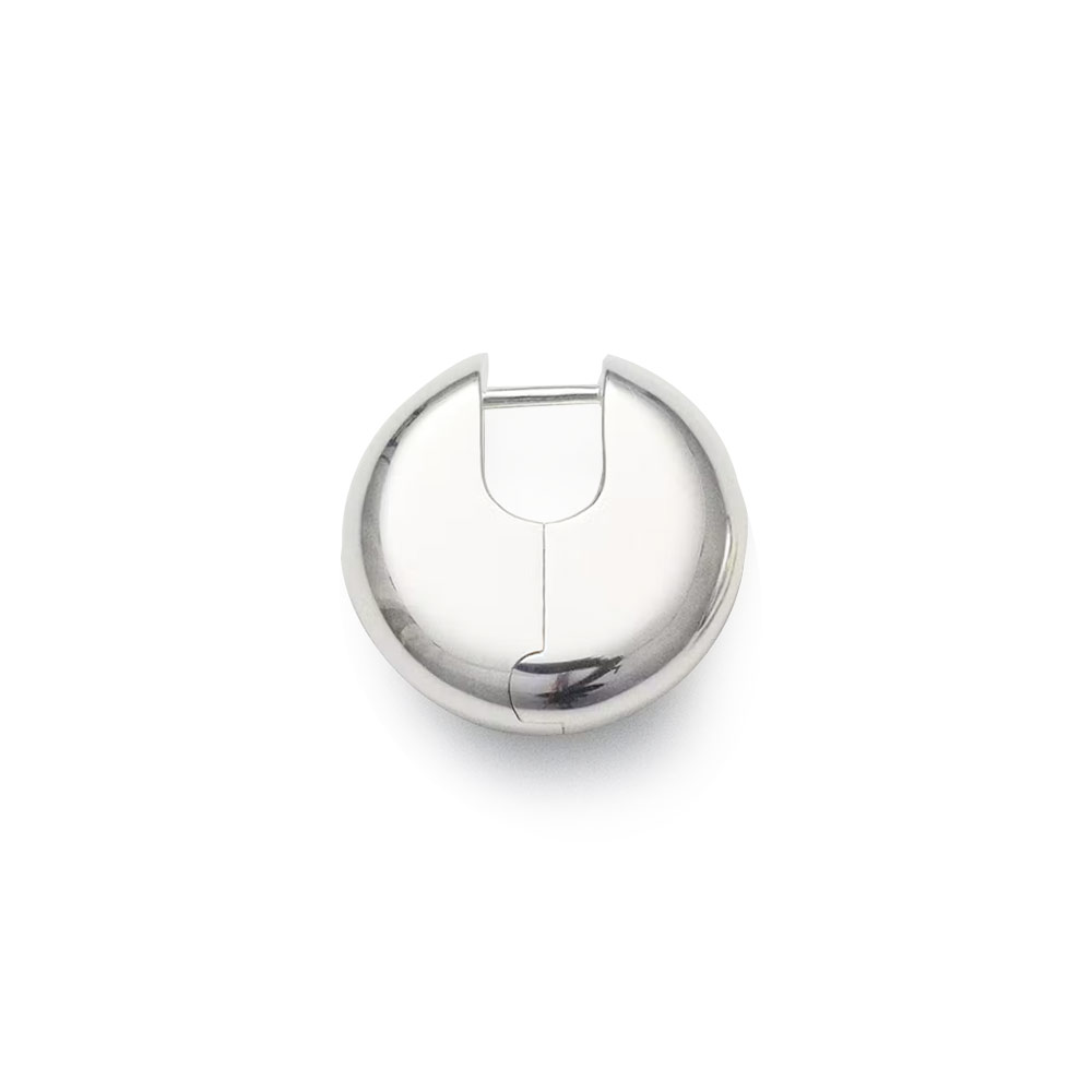 DISC EARRING 102026 POLISHED SILVER (SINGLE)