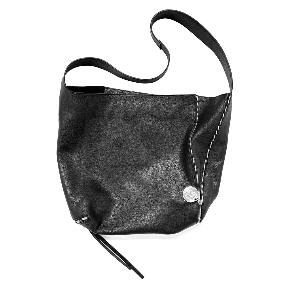 LEGAL TENDER CROSS BODY BLACK GRAINY LEATHER WITH PERFORATION