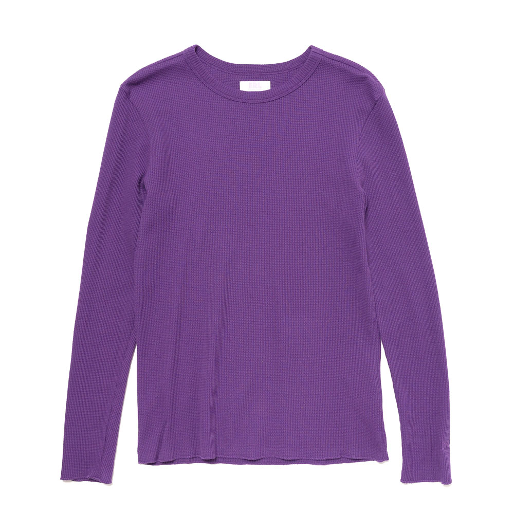 UNISEX WAFFLE LONGSLEEVE T-SHIRT JERSEY LUMINOUS PURPLE _