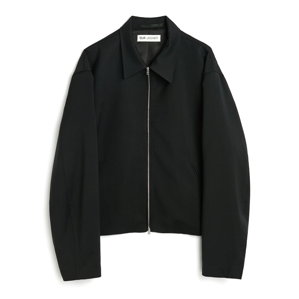 MINI JACKET BLACK WORSTED WOOL