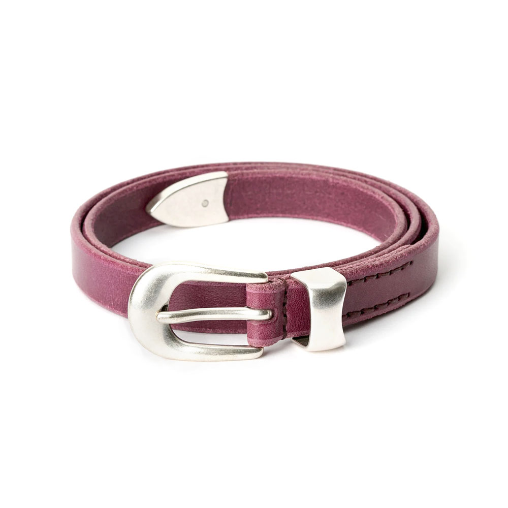 2CM BELT SHADOW BERRY LEATHER