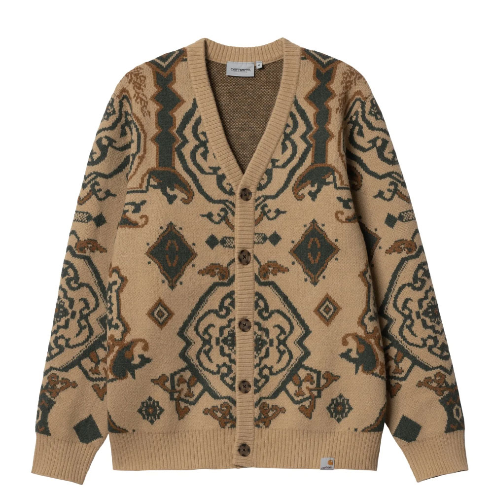 VERSE CARDIGAN VERSE JACQUARD DUSTY H BROWN _