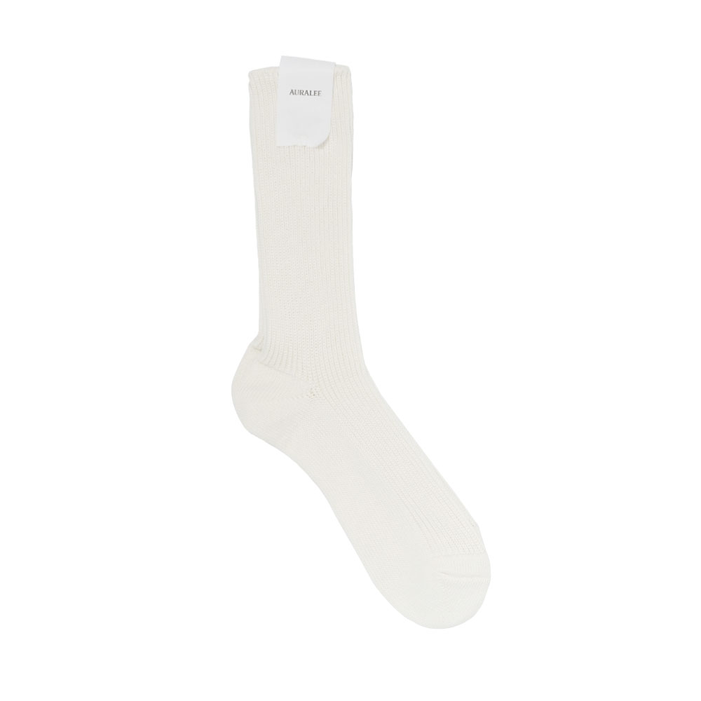 COTTON LOW GAUGE SOCKS WHITE A26SS03SX-M