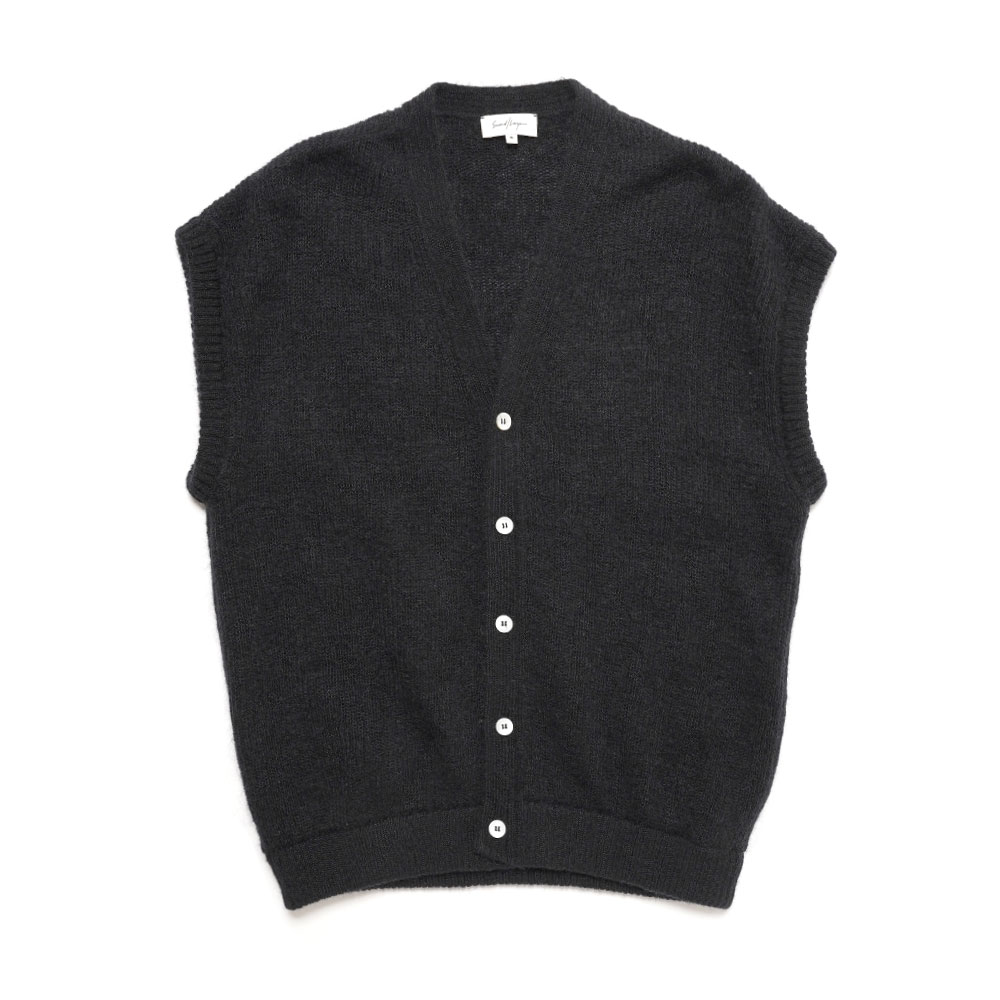 SLEEVELESS CARDIGAN BLACK