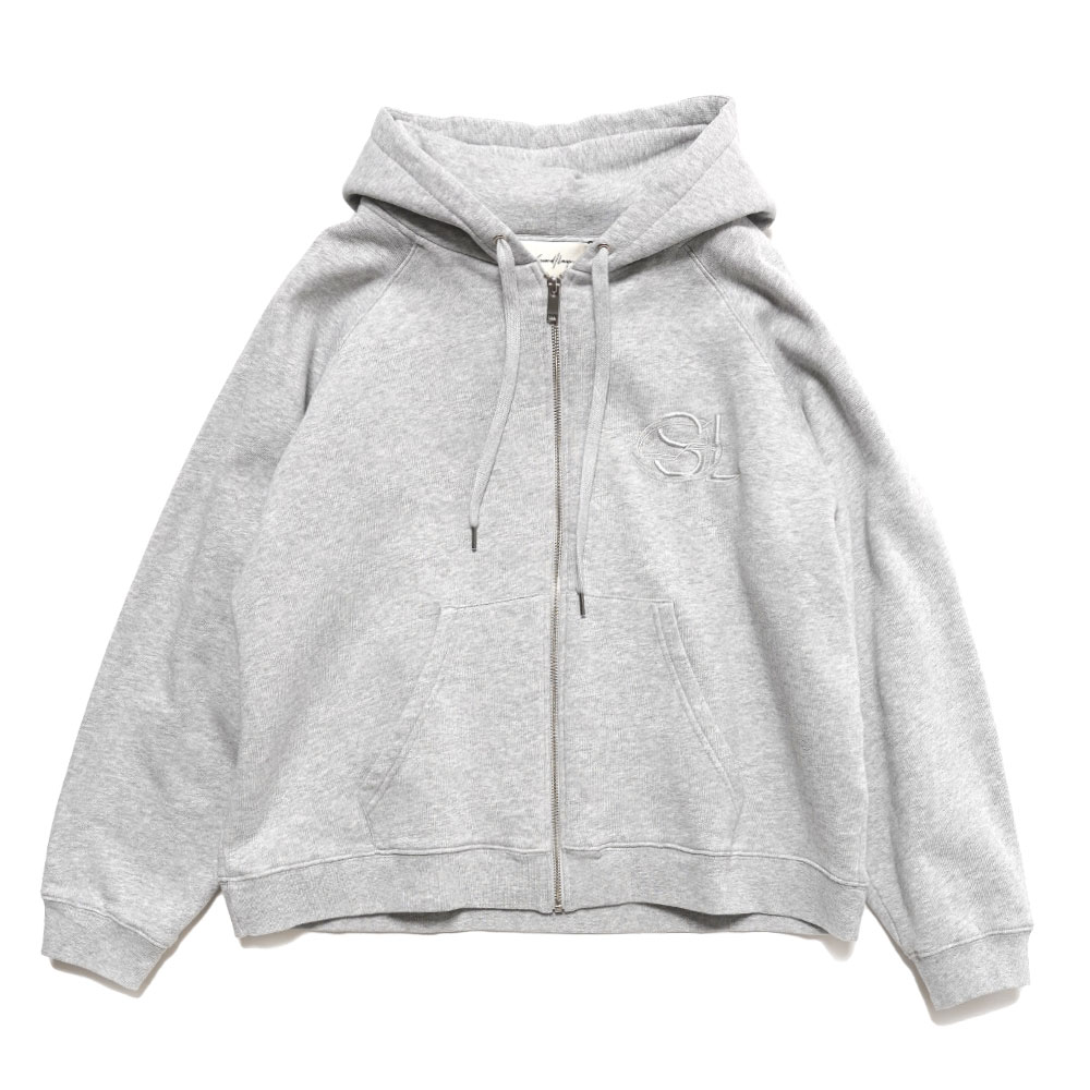 ZIP HOODIE MELANGE GREY